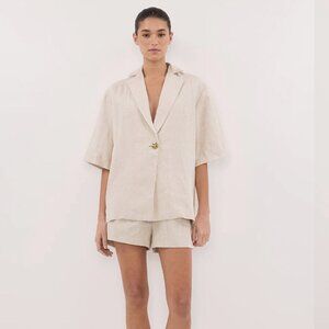 DISSH NALA LINEN RESORT SHIRT & CORY LINEN SHORTS (SET) AU 10 / US 6